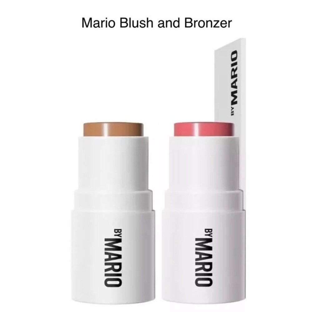 MakeUp By Mario Mini Blush cream brush sweet pink light medium Bronzer New
